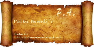 Palku Avenár névjegykártya